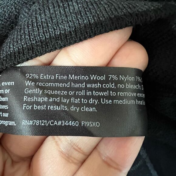 Eileen Fisher Windowpane Extra Fine Merino Wool Top - Picture 3 of 7